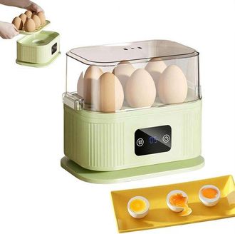 No Brand Cocedor De Huevos - Hervidor De Agua Para Huevos - Preparaci&oacute;n Del Desayuno - Apagado Autom&aacute;tico - De 1 A 6 Huevos - Verde