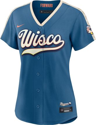 Nike Milwaukee Brewers City Connect Nike Womens MLB Stadium Jersey in Grey | RW260H3FMZB-43L