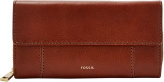 Fossil Womens Jori Leather RFID Flap Clutch