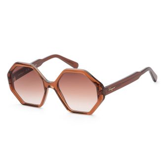Ferragamo Ferragamo Womens 55mm Crystal Brown Sunglasses