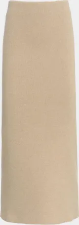 Malo Cashmere Rib Midi Skirt