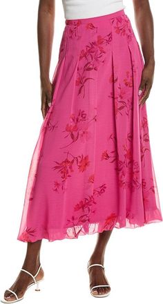Vince Camuto Pleated Bubble Midi Skirt