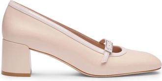Stuart Weitzman Schoenen, Dames, Beige, 36 1/2 EU, Linnen, Georgie Pump 50