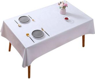 OEM Mantel Liso Con Estampado De Hojas De Loto. Resistente A Las Manchas. Ligero E Impermeable. Medidas: 120 X 170 Cm. Color: Azul Oscuro