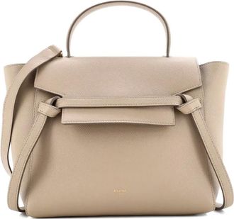 Celine Belt Bag Textured Leather Micro satchel - Beige