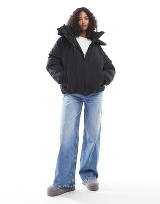 Asos Cloud - Piumino nero con cappuccio oversize-Verde