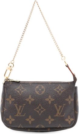 Louis Vuitton Borsa a mano Pochette Accessoires mini con monogramma 2006 - Marrone