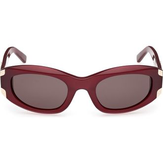 MCM 53mm Oval Sunglasses in Shiny Bordeaux /Smoke at Nordstrom Rack