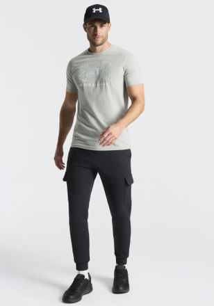 Under Armour Jogginghose UNDER ARMOUR UA RIVAL FLEECE CARGO JOGGER, Herren, Gr. 4XL, N-Gr, schwarz,, wei&szlig;, Obermaterial: 80% Baumwolle, 20% Polyester, Hosen Joggin