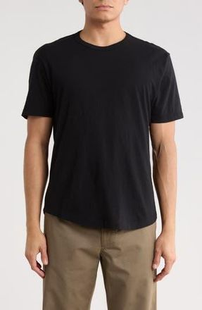 Buck Mason Pima Cotton Slub Curved Hem T-Shirt in Black at Nordstrom Rack, Size Small