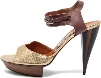 Lanvin Sandali in pelle con fibbia - Marrone