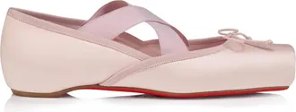 Christian Louboutin Schoenen, Dames, Roze, 36 1/2 EU, Leer, Ballerina Plat