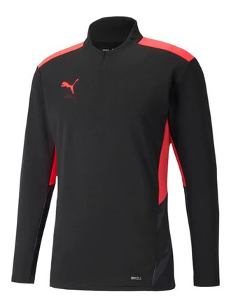 Puma T-shirt met ritssluiting en lange mouwen - Zwart