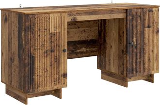 vidaXL Escritorio Madera Envejecida Madera De Ingenier&iacute;a Vidaxl