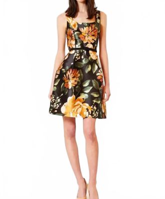Julia Jordan Sleeveless Floral Dress In Black