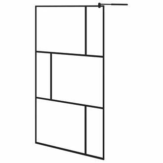 vidaXL Vidaxl - Mampara De Ducha Accesible Con Vidrio Templado Negro 115x195 Cm