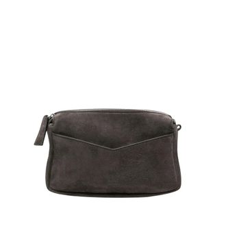 Max Mara Skipper XS Suede Schoudertas - Dames - Tassen - Grijs - Maat: ONE Size Su&egrave;de