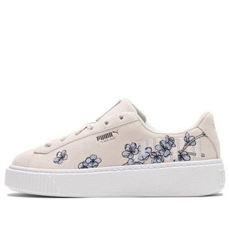 Puma (WMNS) PUMA Platform Floral Flowers Casual Low Tops Skateboarding Shoes Beige 370806-04