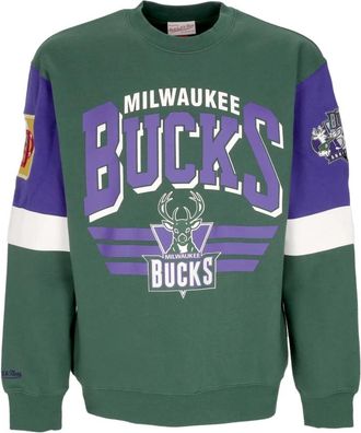 Mitchell & Ness Milwaukee Bucks NBA Sweatshirt - Heren - Sweatshirts - Groen - XL - Katoen - Hoodies & sweatvesten