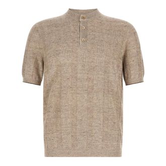 Brunello Cucinelli Seraph Jumper - male - Brunello Cucinelli - Round-neck Knitwear - Beige - M - Knitwear
