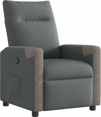 vidaXL Sillón reclinable de tela gris oscuro Vidaxl