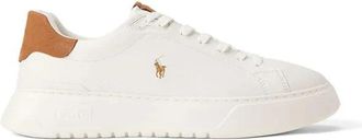 Polo Ralph Lauren Heritage Court II Leren Sneaker - Heren - Sneakers - Wit - 45 EU - Leer - Schoenen