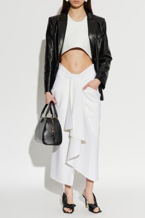 Givenchy Double-breasted Leather Blazer, Womens, Black