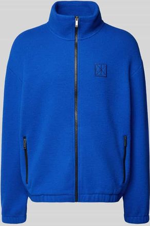 Calvin Klein Fleecejacke aus Woll-Mix in Royal, Gr&ouml;&szlig;e XL