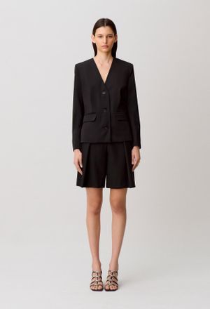 Claudie Pierlot Veste tailleur laine m&eacute;lang&eacute;e