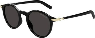 Montblanc Ronde Zonnebrillen - Heren - Zonnebrillen - Zwart - 49 MM - Accessoires
