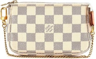 Louis Vuitton White Damier Pochette Accessoires Mini (Authentic Pre-Loved)