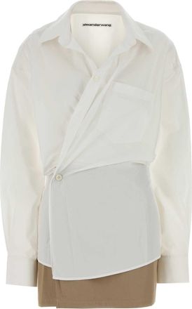 Alexander Wang Alexander Wang White Poplin Mini Dress
