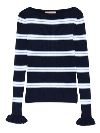 Twin-Set Boat Neck Stripes Sweater