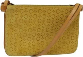 Celine Pre-owned Suede celine-bags - Dames - Vintage Schoudertas - Geel - ONE Size - Su&egrave;de - Vintage