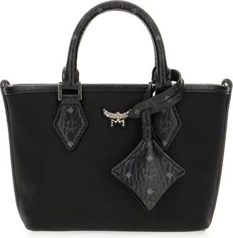 MCM Black Nylon Mini Aren Handbag