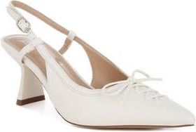 London Rag Danvers Pointed Toe Slingback Pump in White at Nordstrom Rack, Size 7.5