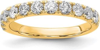 Diamond2Deal 14k Gold Lab Grown Diamond Wedding Band Ring 1Ct Clarity- VS Color- G-H