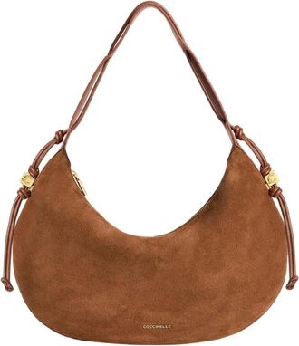 Coccinelle Thess Schoudertas - Dames - Schoudertassen - Bruin - ONE Size - Katoen - Tassen