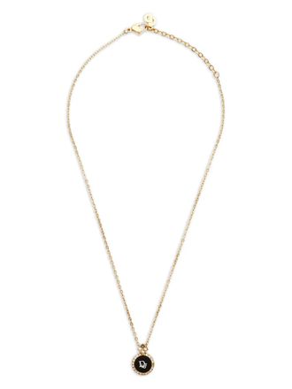 Dior 1980s logo-plaque necklace - Gold