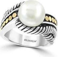 Effy Sterling Silver & 18K Gold Freshwater Pearl Ring in White at Nordstrom Rack, Size 7