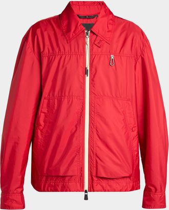 Moncler Men & apos;s Brive Full-Zip Shirt Jacket with Clip