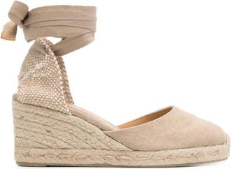 Castaner Carina Wedge Sandal With Ankle Tie