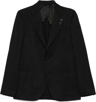 Lardini Blazer con motivo pied-de-poule - Nero