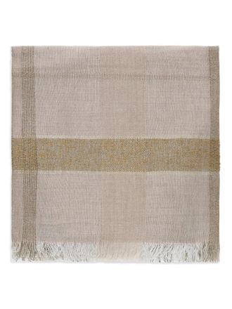 PESERICO Geruite sjaal - Beige