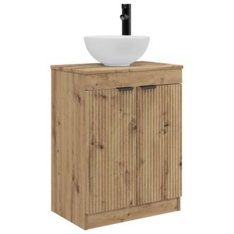 vidaXL Vanidad De Ba&ntilde;o Con Lavabo Roble Artisan 54 X 35 X 83 Cm Vidaxl