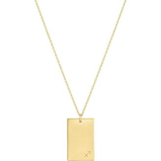 Set & Stones Goldie Horoscope Necklace in Gold /Sagittarius at Nordstrom, Size 20