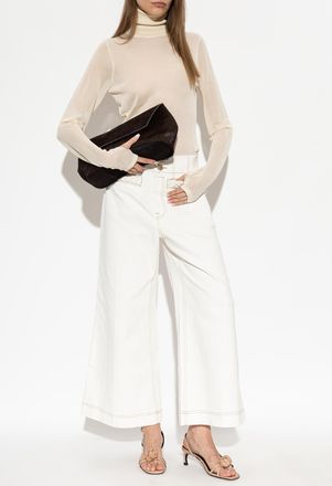 Zimmermann Transparent Turtleneck, Womens, Cream