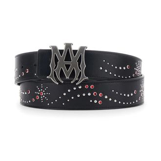 Amiri Accessoires, Heren, Zwart, 90 CM, Leer, Front Logo Buckle Belt