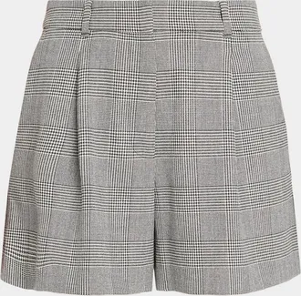 Tanya Taylor Jodi Glen Plaid Wide-Leg Shorts