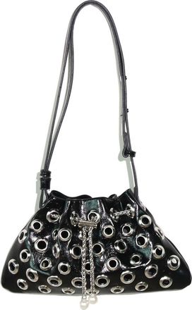 Petit Moments Rivit Faux Leather Shoulder Bag in Black at Nordstrom